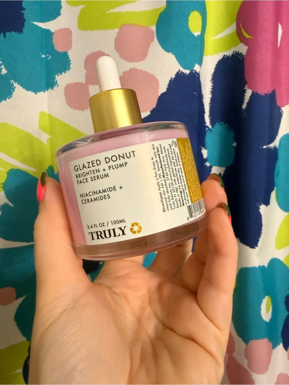 TRULY Glazed Donut Brighten + Plump Face Serum — Pink & Gold